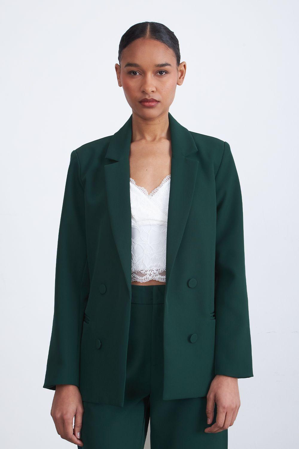 Blazer Básico de Tope Verde Nicopoly-5