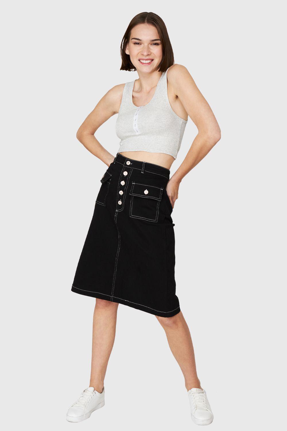 Crop Top Broches Gris Nicopoly-1