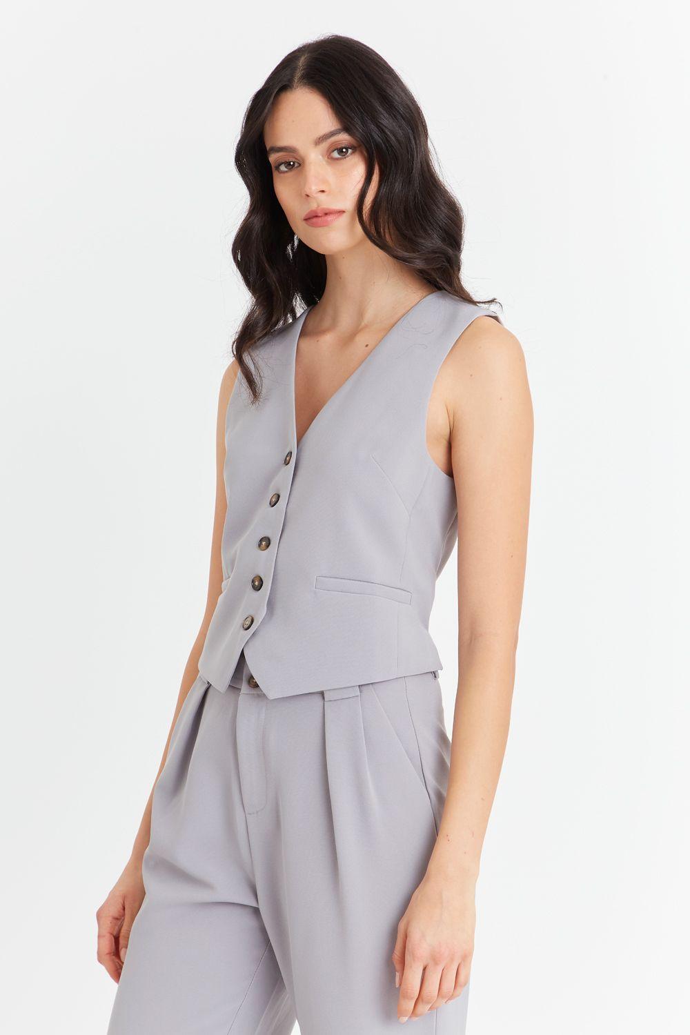 Gilet Básico Gris Nicopoly-2