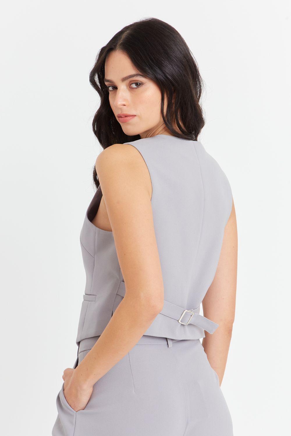 Gilet Básico Gris Nicopoly-3