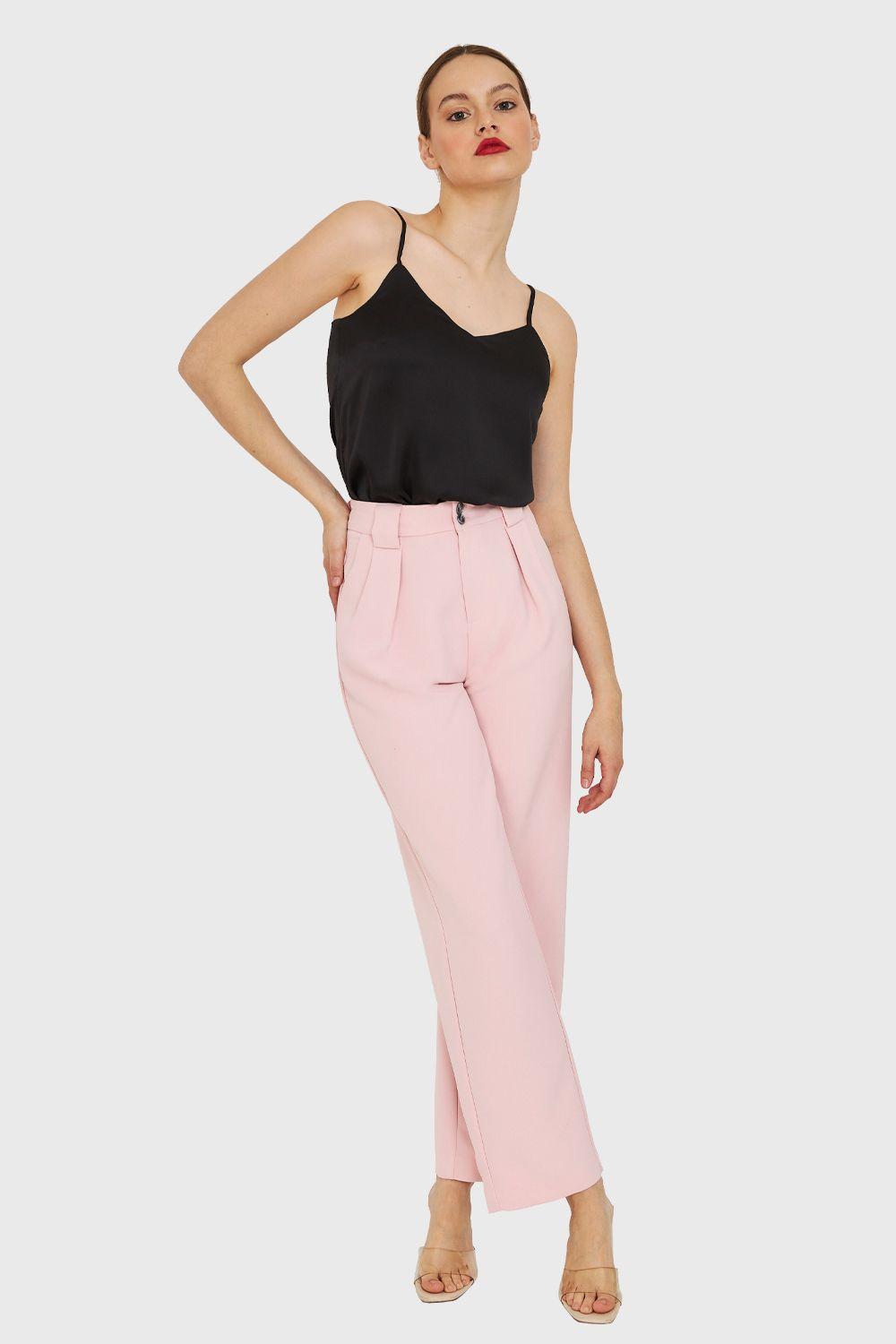 Top Básico Tipo Satín Negro Nicopoly-1
