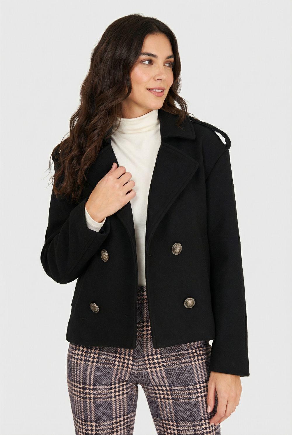 Abrigo Corto Negro Nicopoly-0