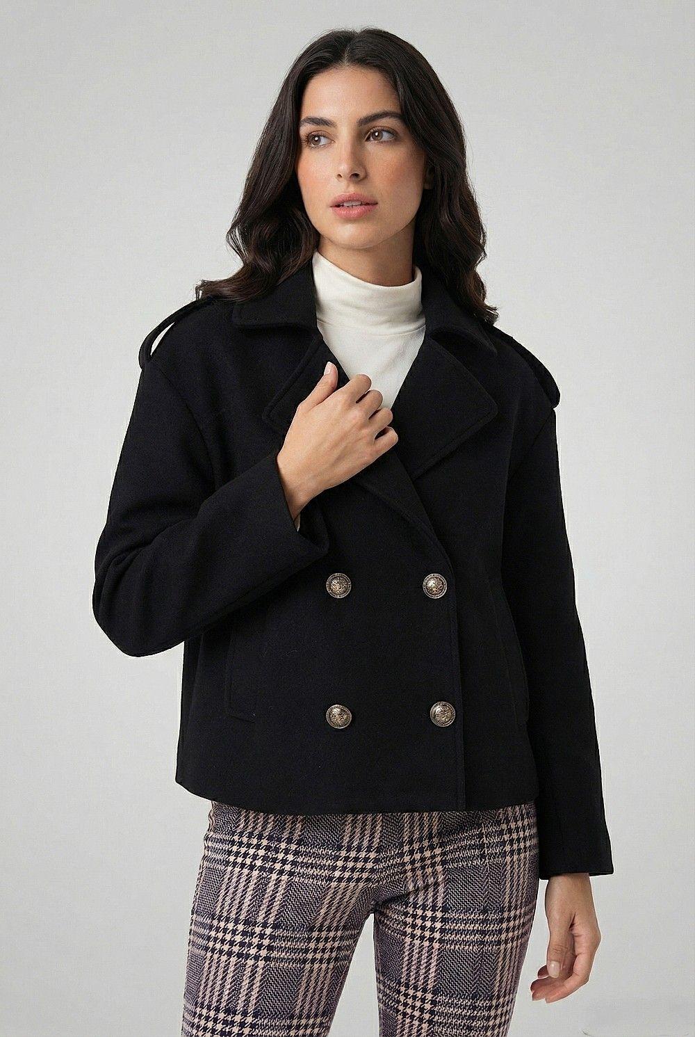 Abrigo Corto Negro Nicopoly-4