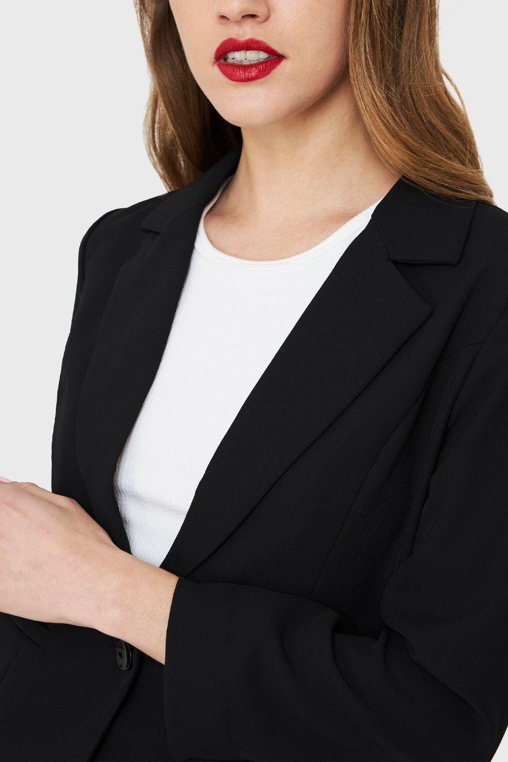 Blazer Corto Negro Nicopoly-5