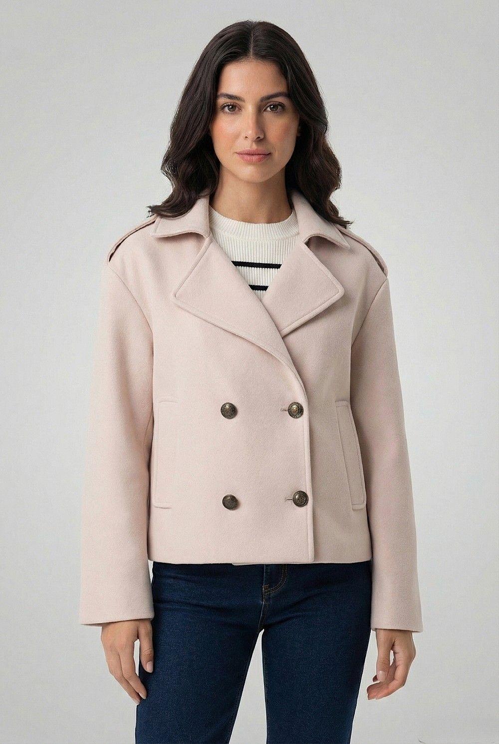 Abrigo Corto Beige Nicopoly-4