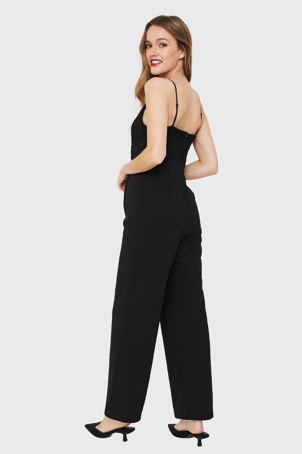 Enterito Canesú Encaje Negro Nicopoly-3