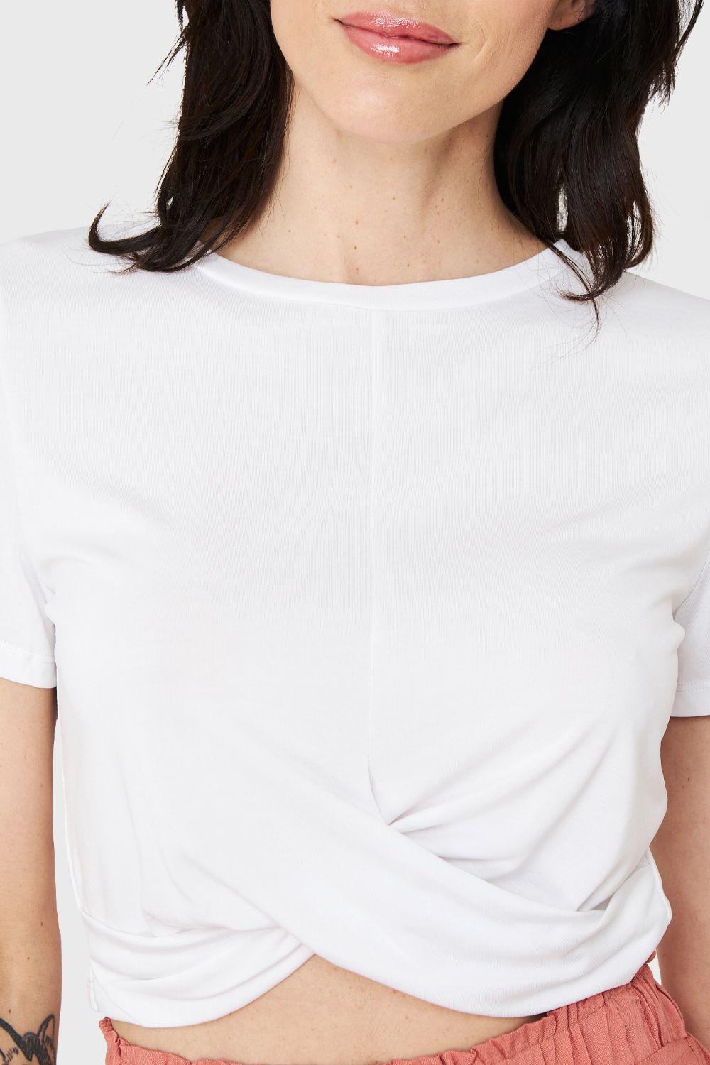 Polera Crop Nudo Blanco Nicopoly-5
