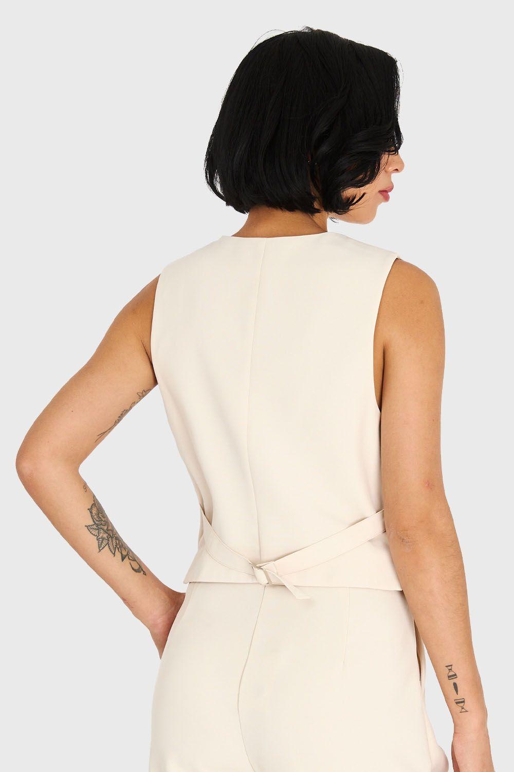 Gilet Básico Ajustable Beige Nicopoly-3