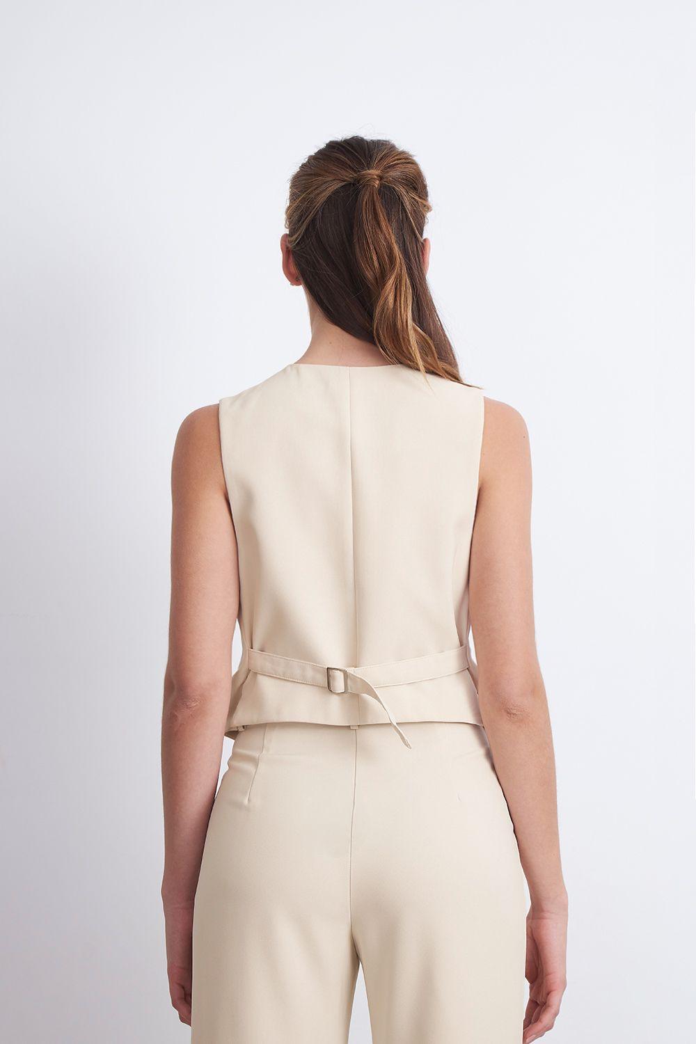 Gilet Básico Ajustable Beige Nicopoly-3