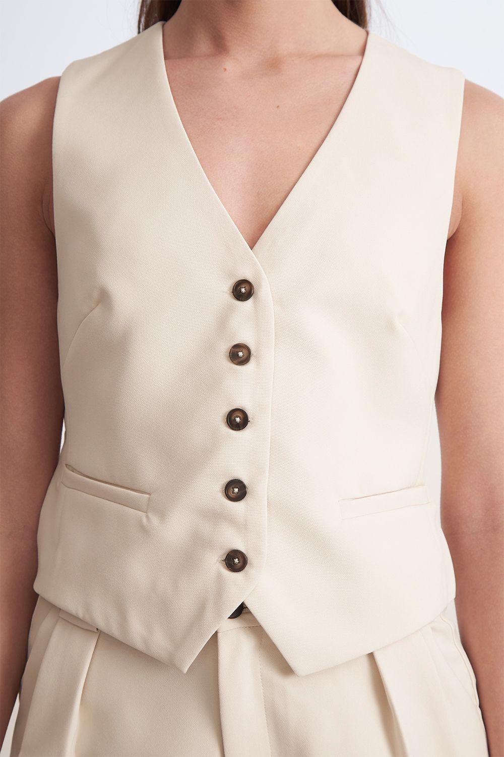 Gilet Básico Ajustable Beige Nicopoly-6