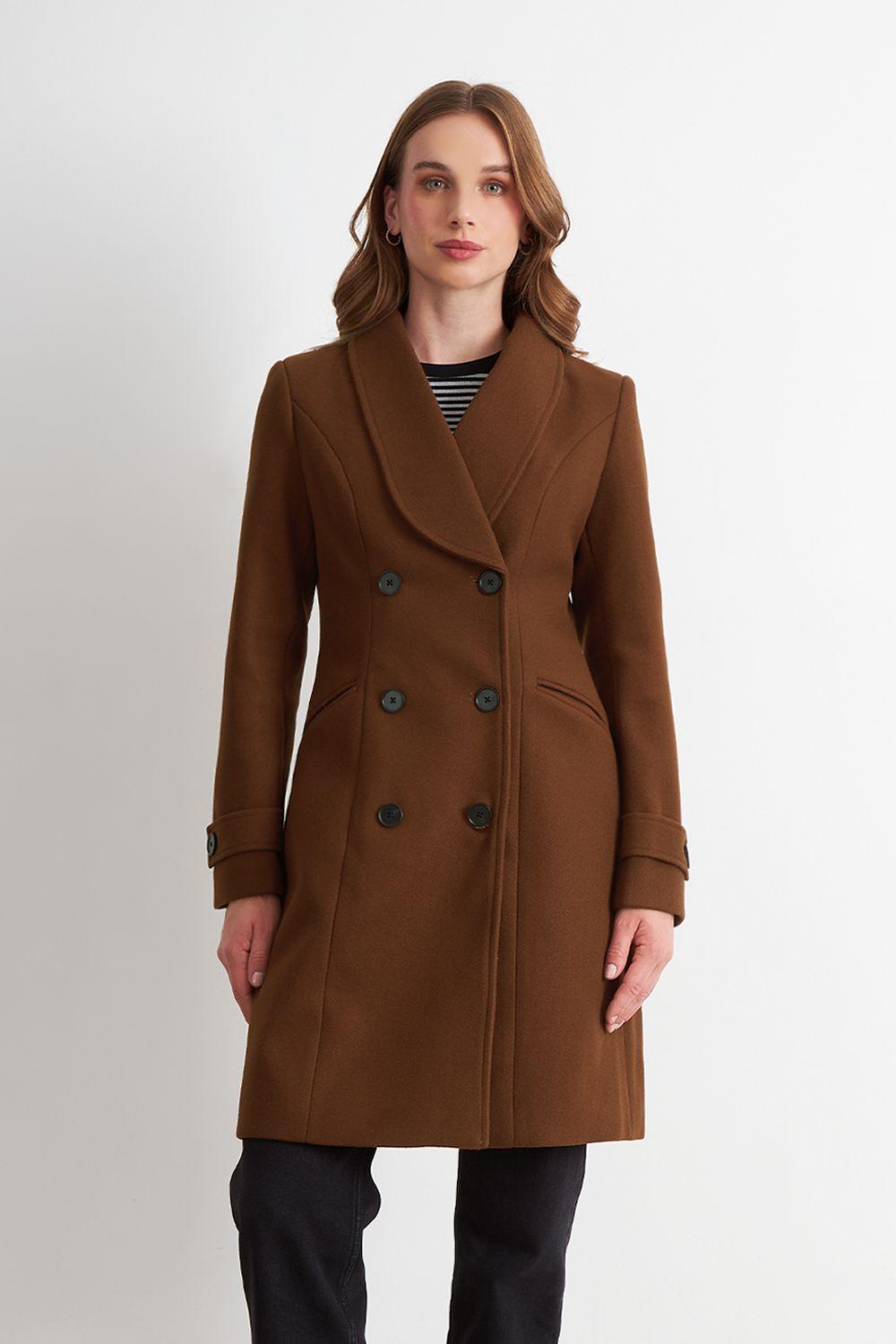 Abrigo Solapa Redonda Café Nicopoly-0