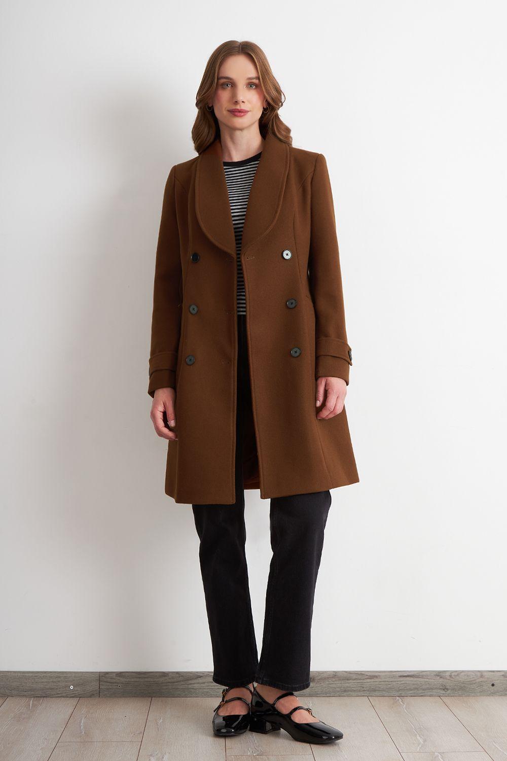 Abrigo Solapa Redonda Café Nicopoly-1