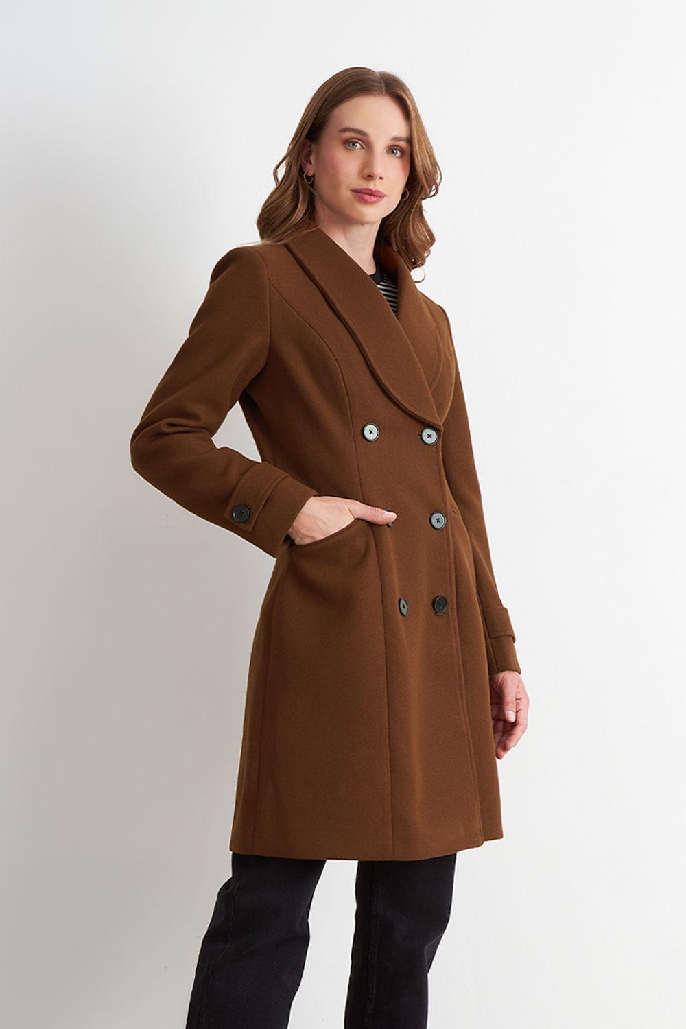 Abrigo Solapa Redonda Café Nicopoly-2