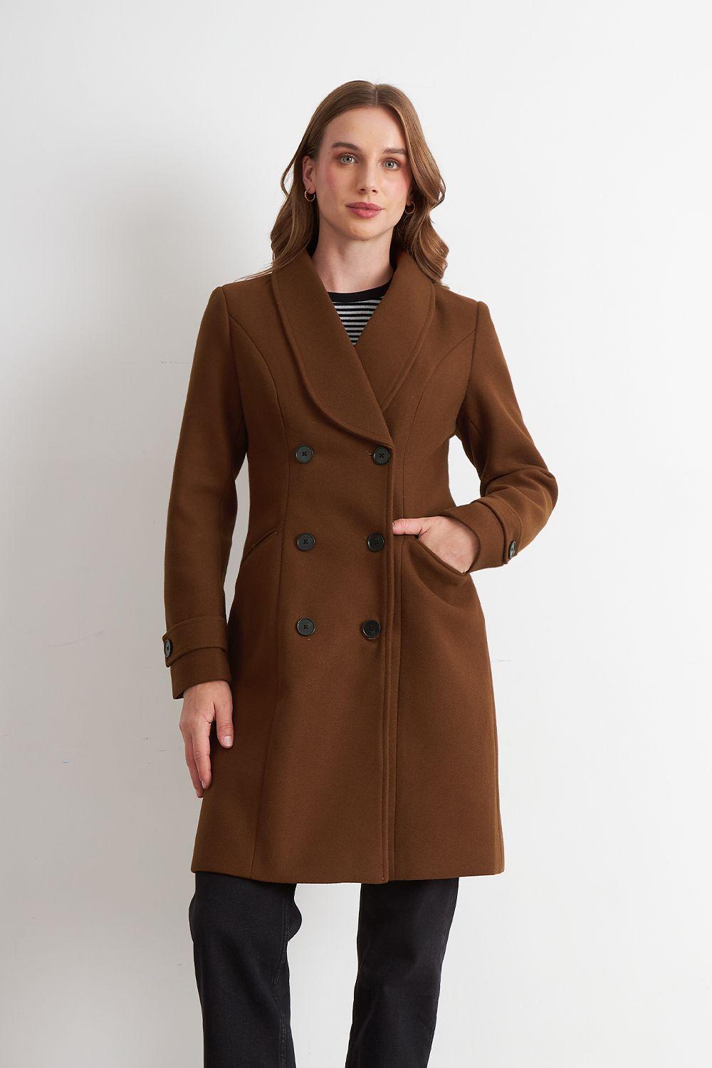 Abrigo Solapa Redonda Café Nicopoly-4