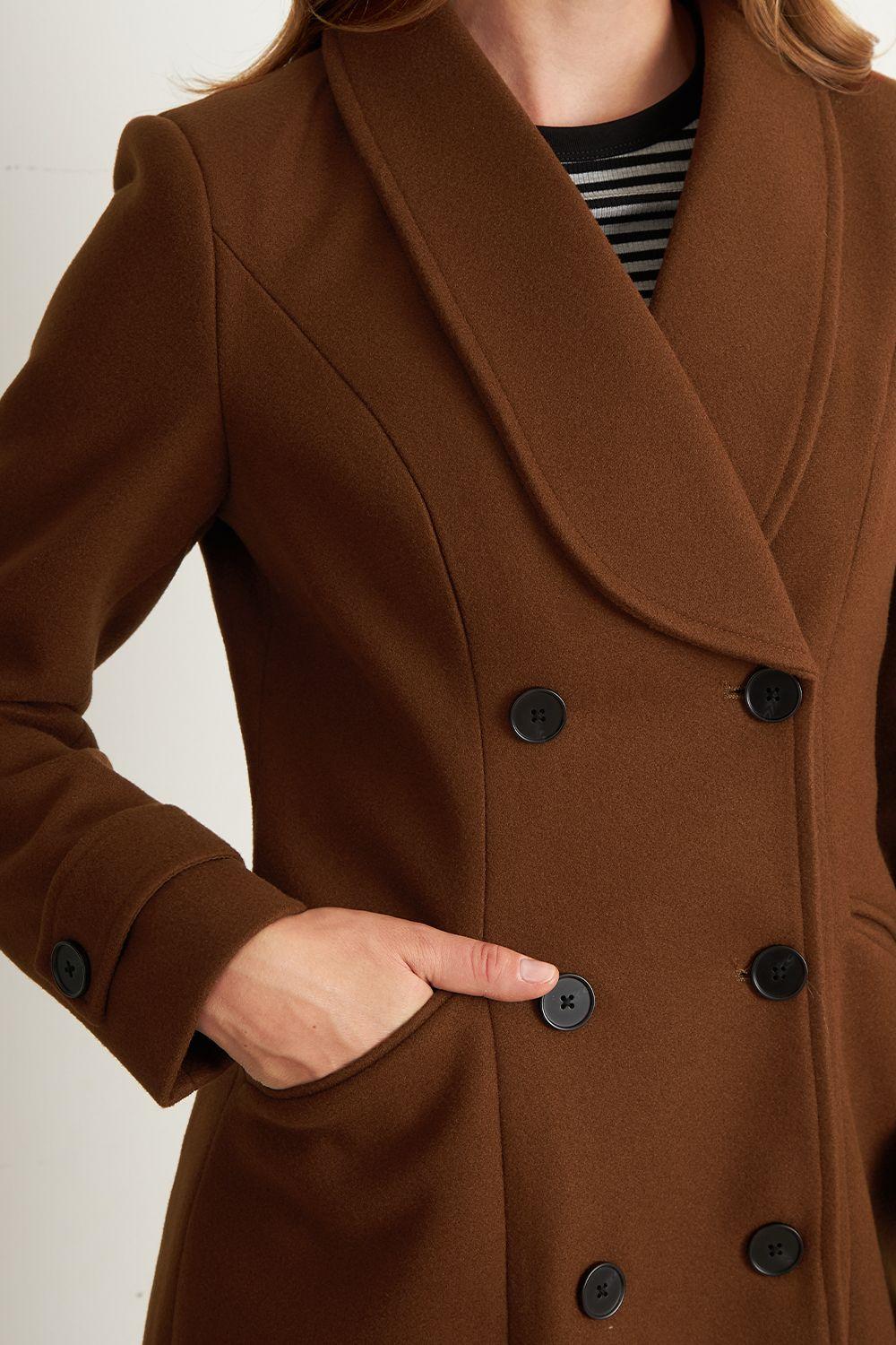 Abrigo Solapa Redonda Café Nicopoly-5