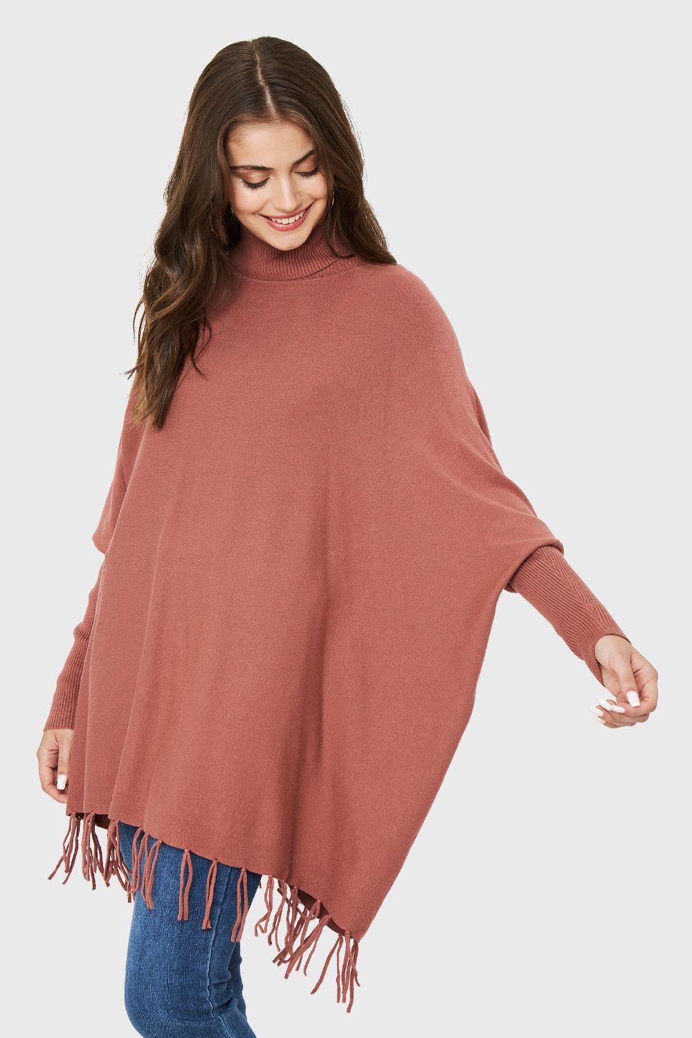 Poncho Murciélago Flecos Rosado Nicopoly-2