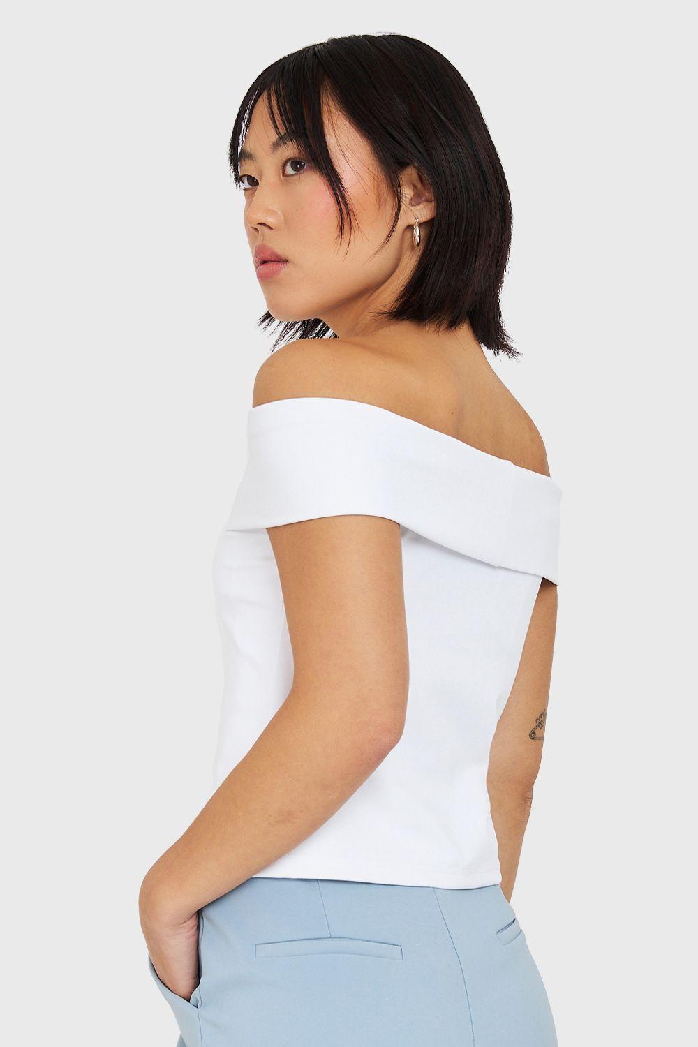 Top Hombros Caídos Blanco Nicopoly-3