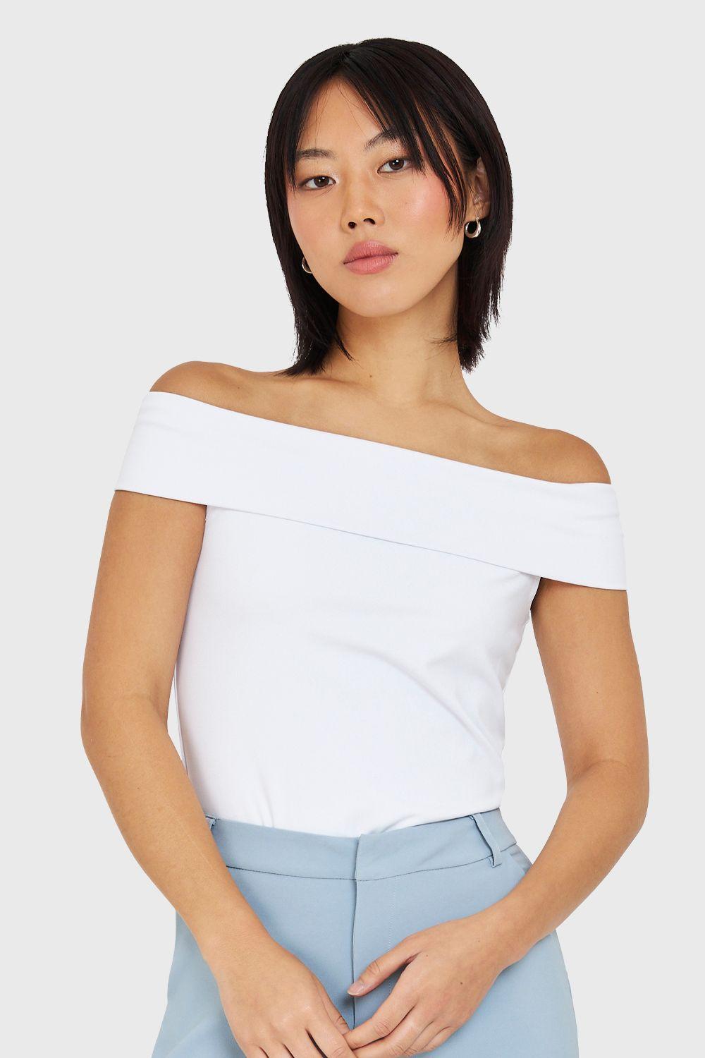 Top Hombros Caídos Blanco Nicopoly-4