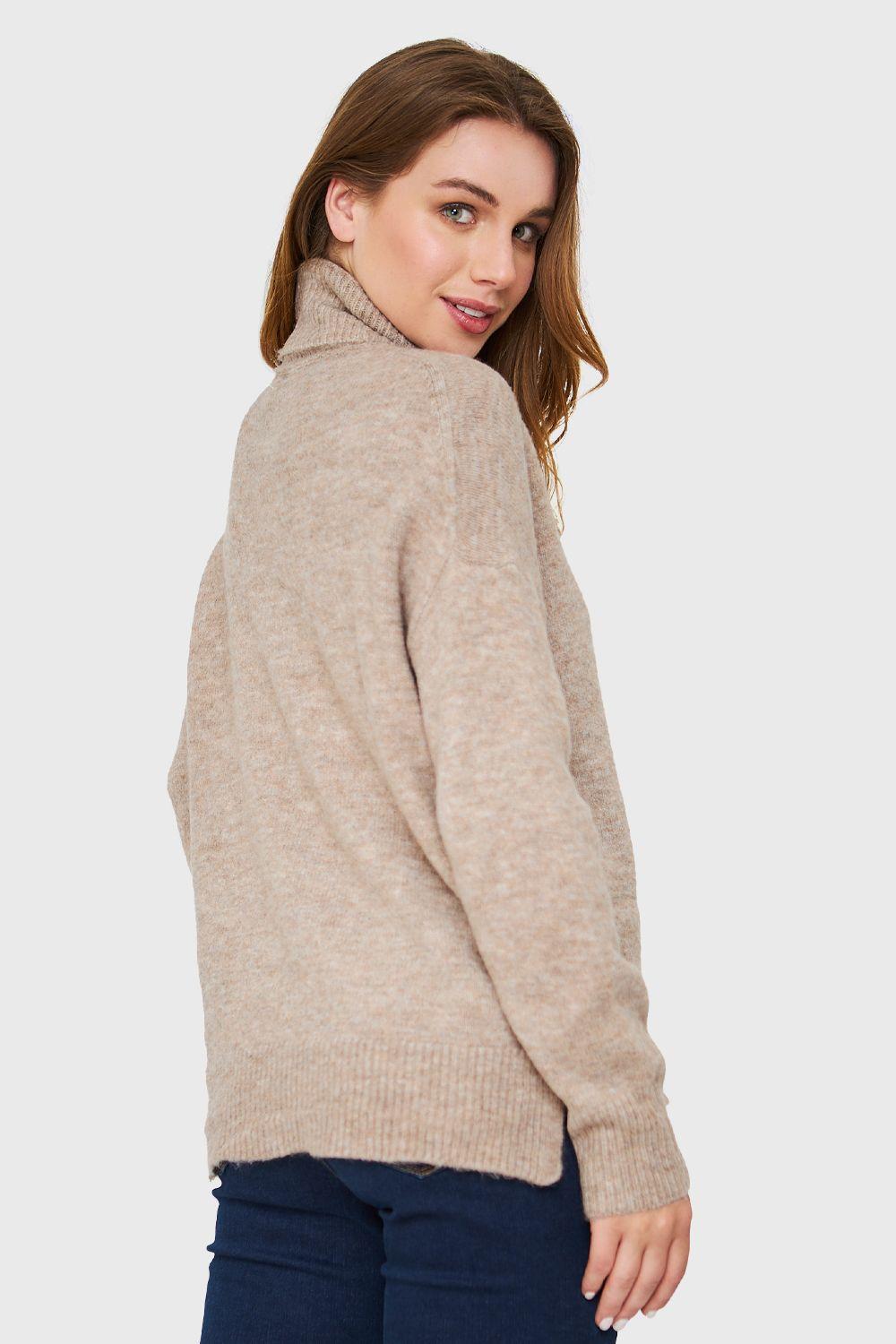 Sweater Beatle Costura Khaki Nicopoly-3