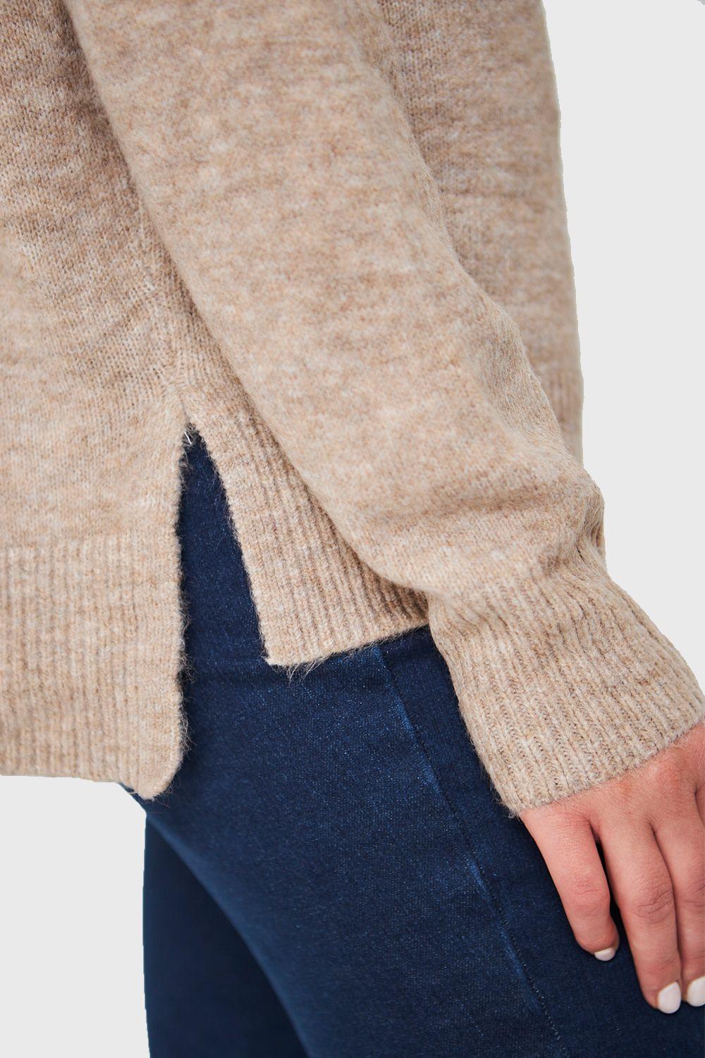 Sweater Beatle Costura Khaki Nicopoly-5