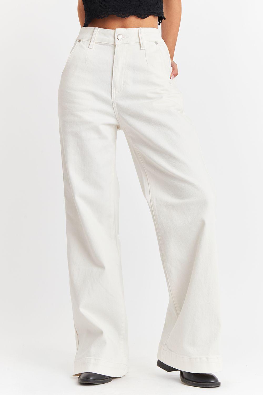 Jeans Wide Leg Blancos Nicopoly-0