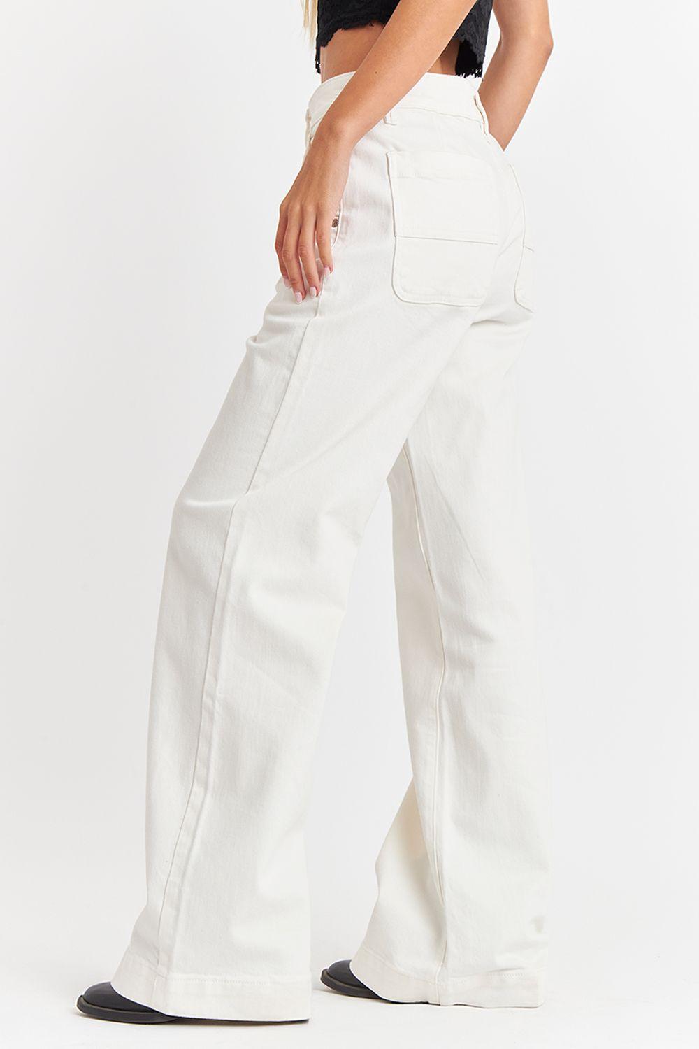 Jeans Wide Leg Blancos Nicopoly-2