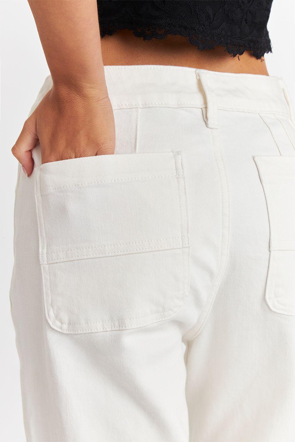 Jeans Wide Leg Blancos Nicopoly-5