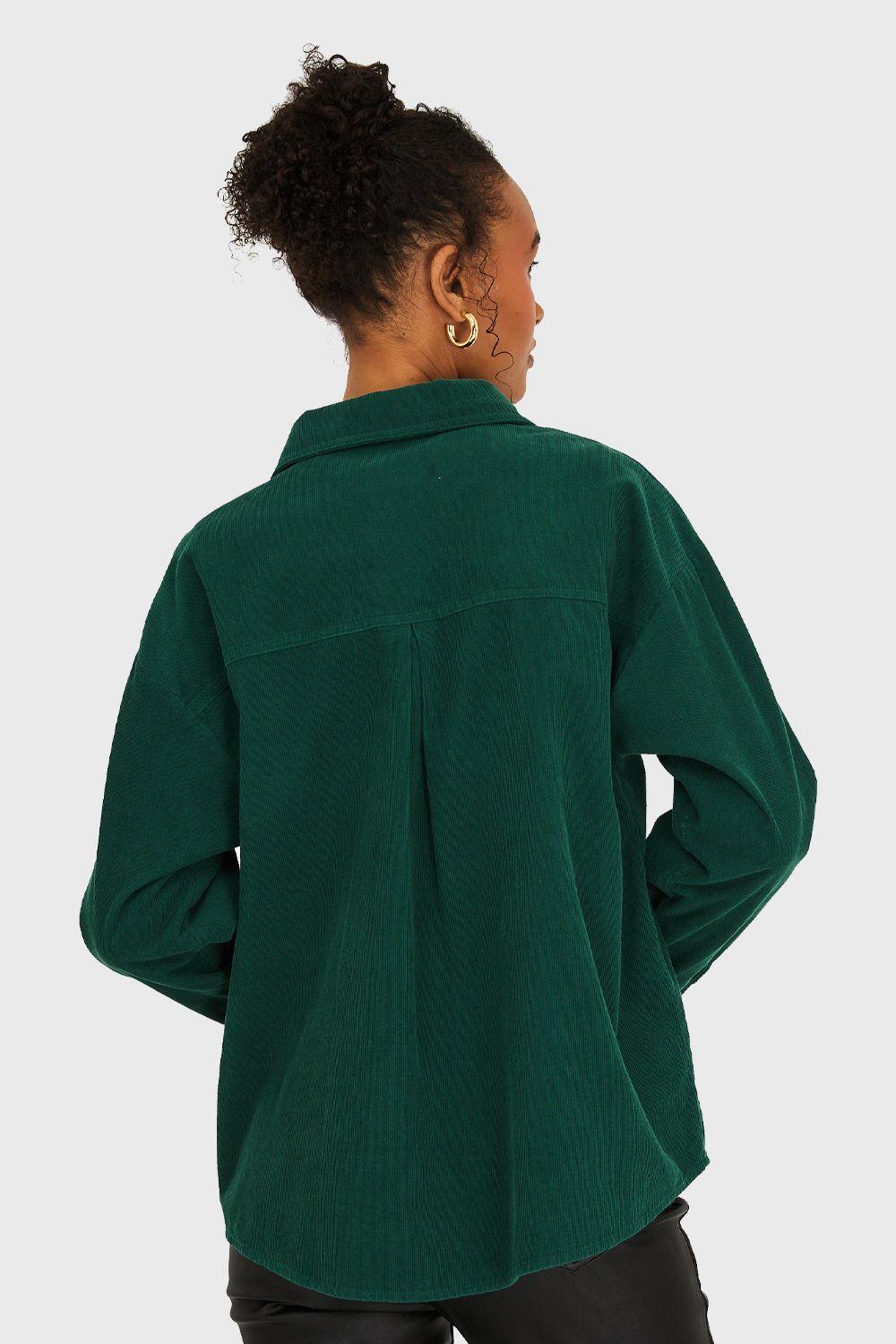 Sobrecamisa Cotelé Verde Oscuro Nicopoly-3