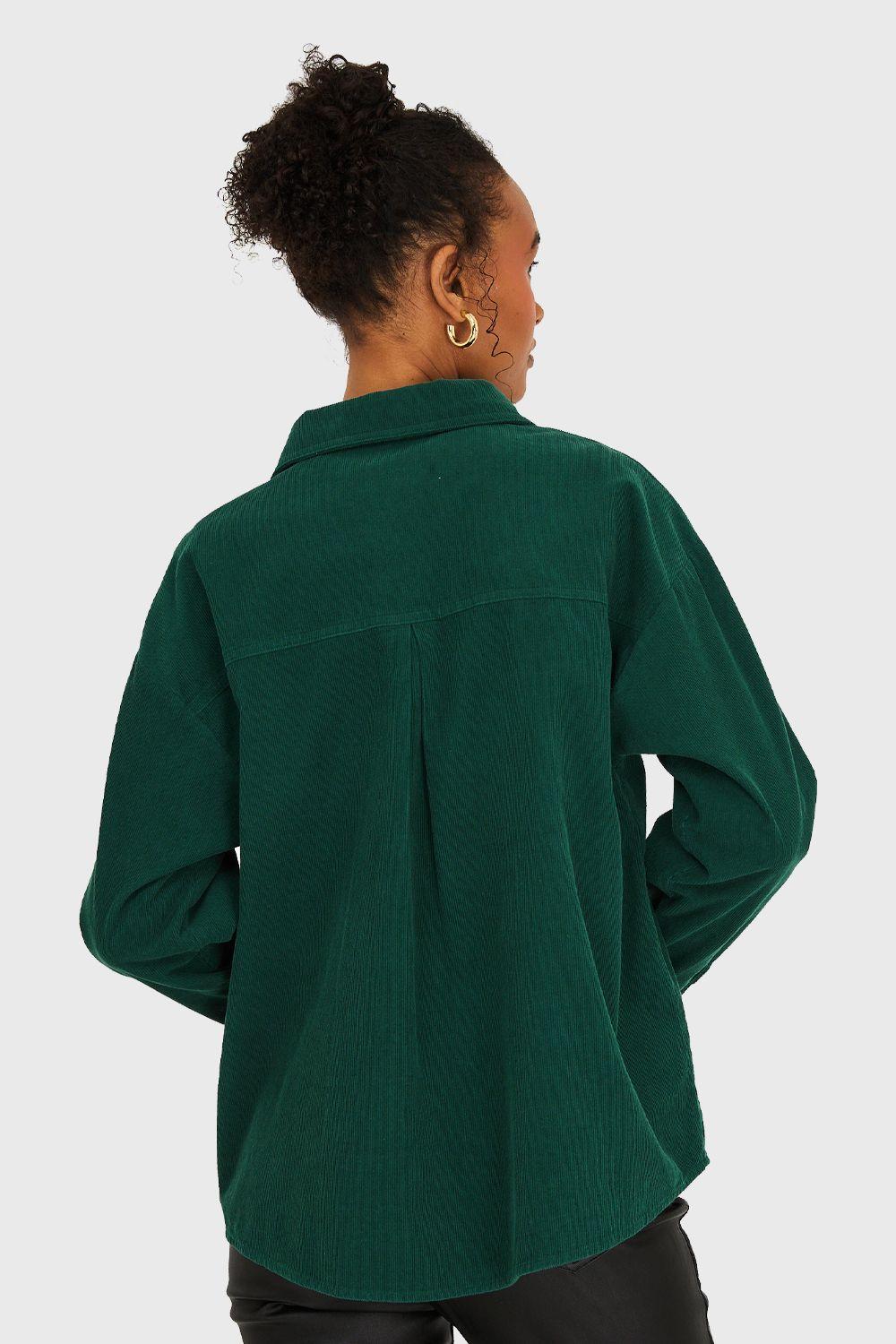 Sobrecamisa Cotelé Verde Oscuro Nicopoly-3