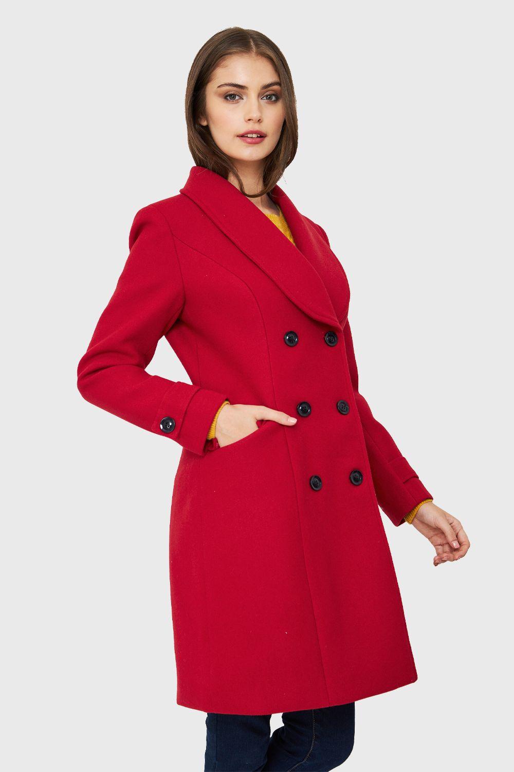 Abrigo Seis Botones Rojo Nicopoly-2