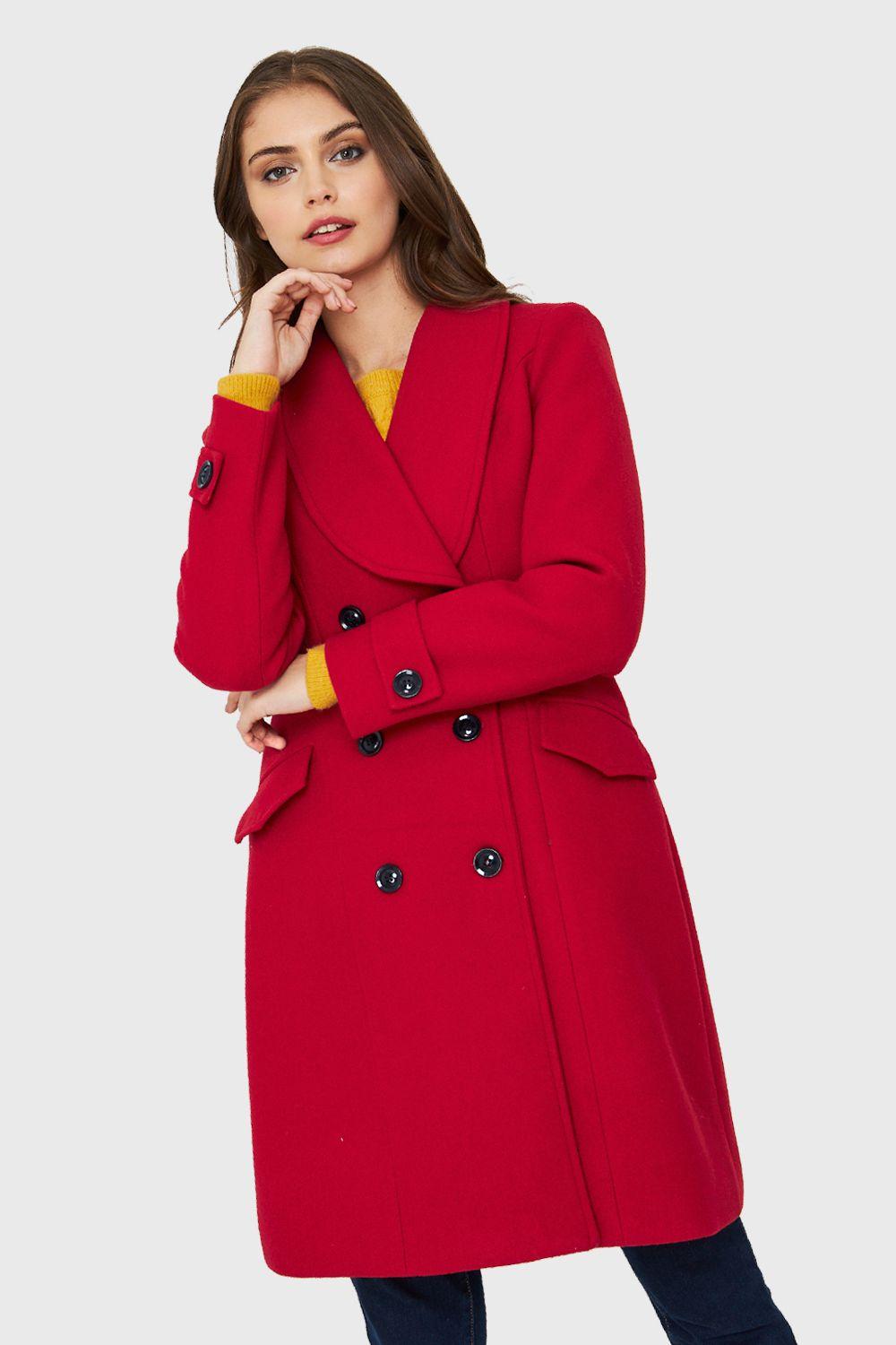 Abrigo Seis Botones Rojo Nicopoly-0