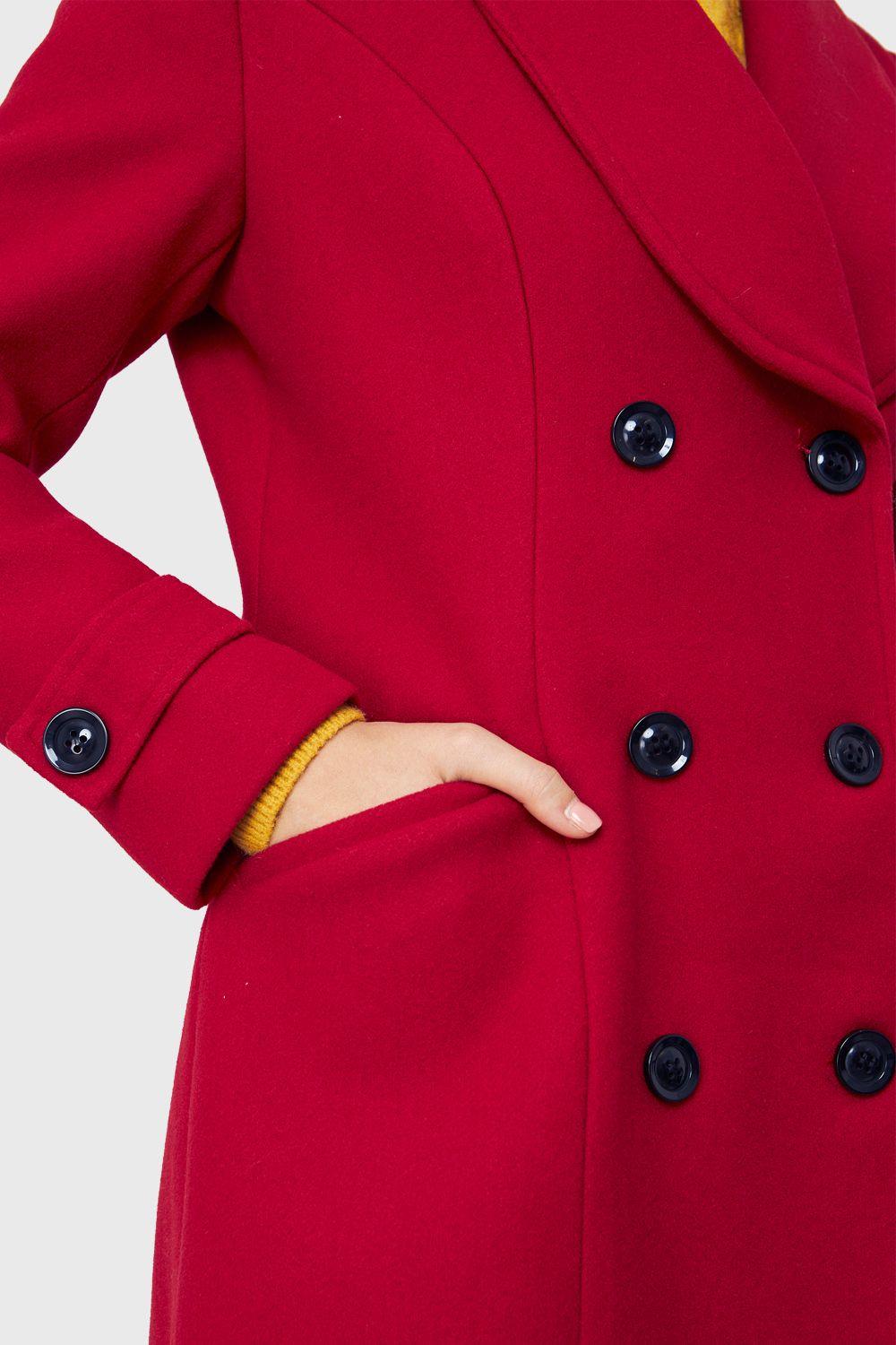 Abrigo Seis Botones Rojo Nicopoly-5