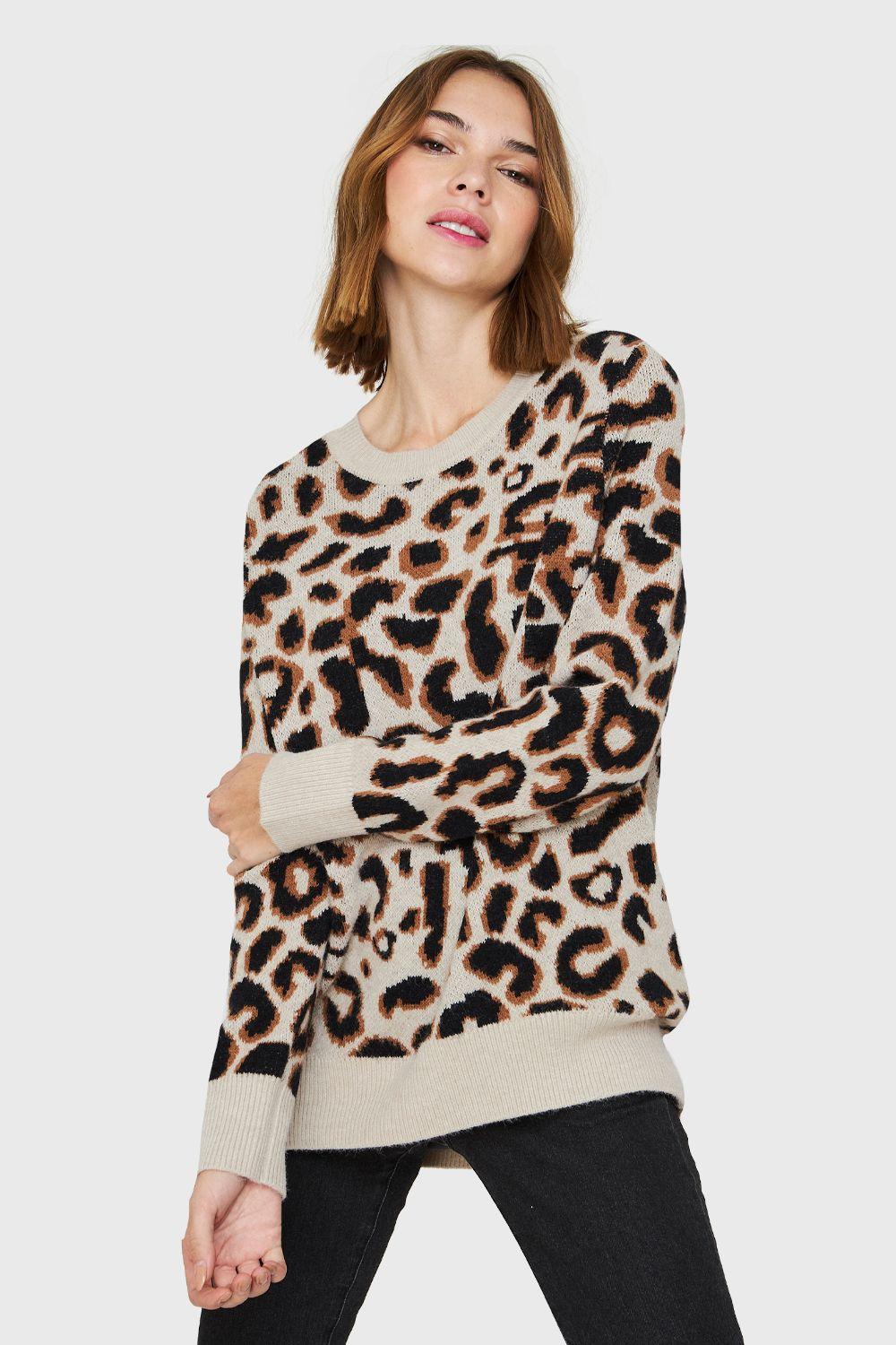 Sweater Leopard Beige Nicopoly-0