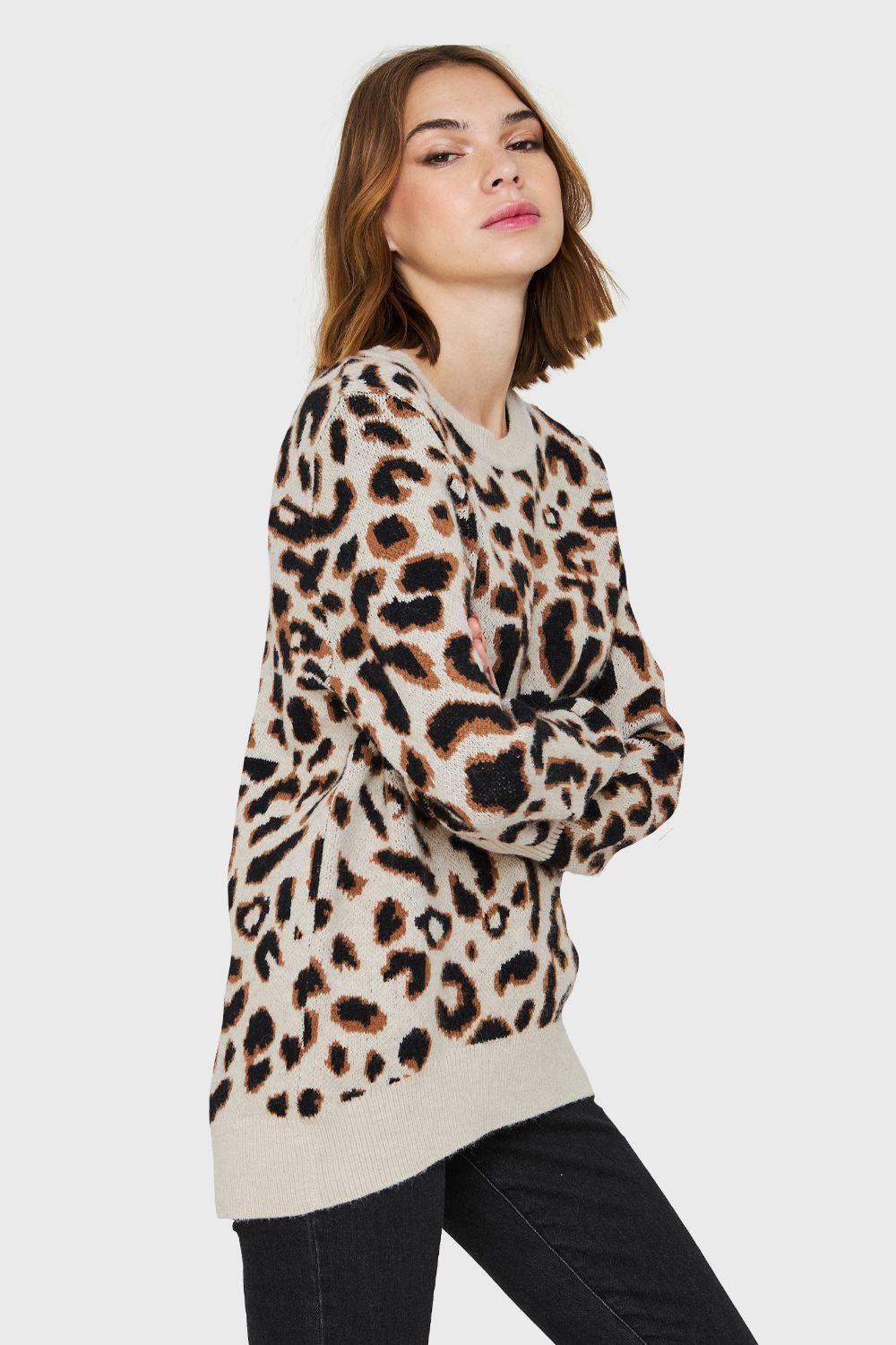 Sweater Leopard Beige Nicopoly-2