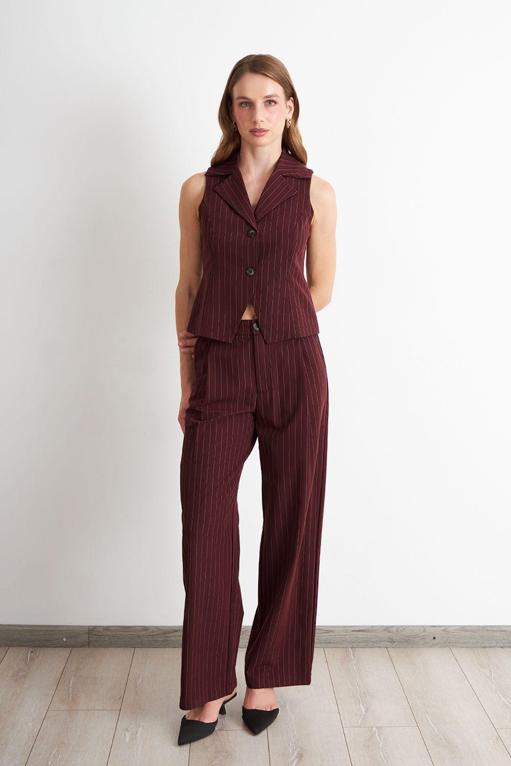 Gilet Burdeo Rayas Diplomáticas Nicopoly-1