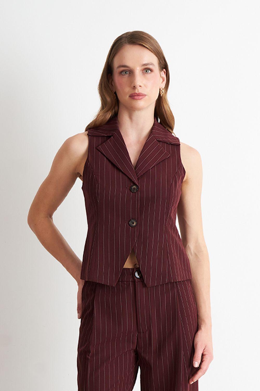 Gilet Burdeo Rayas Diplomáticas Nicopoly-4