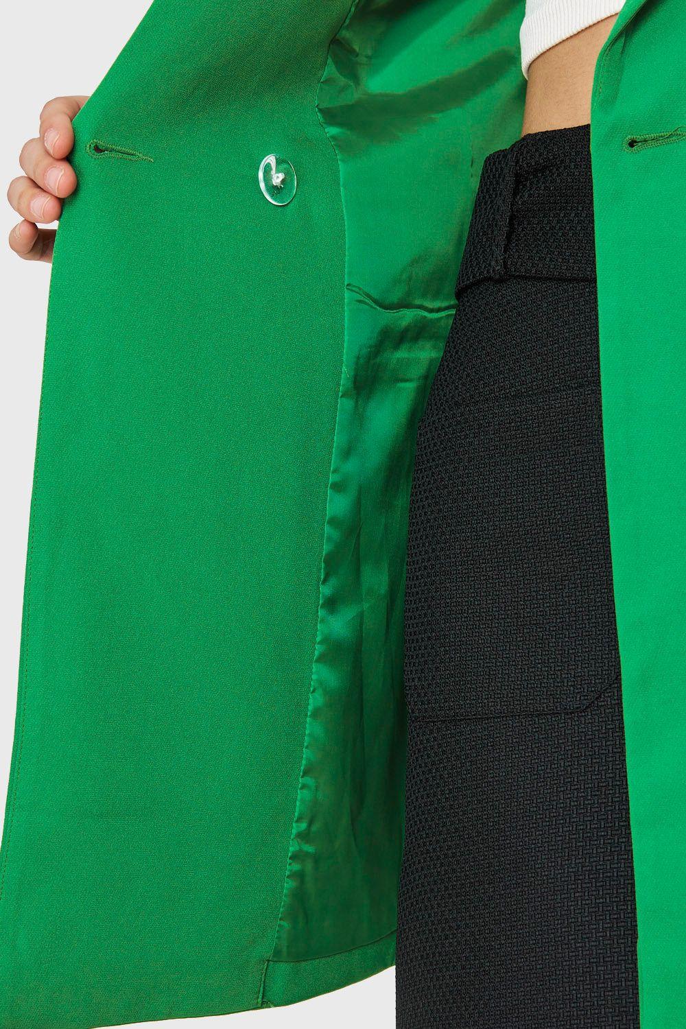 Blazer Largo Cuatro Botones Verde Nicopoly-5