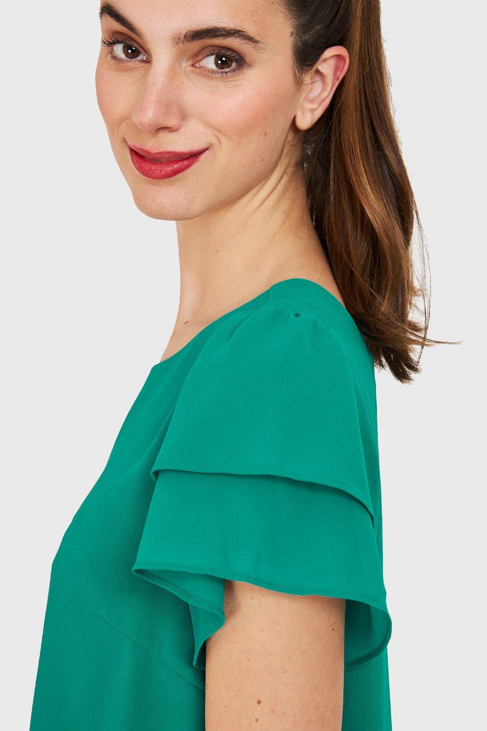 Blusa Básica Vuelos Verde Nicopoly-5