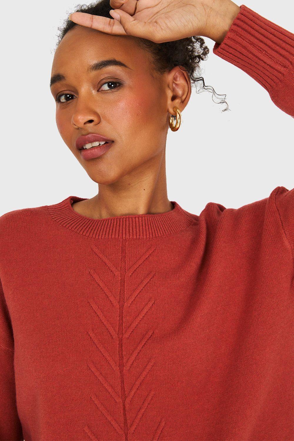 Sweater Diseños Espigas Óxido Nicopoly-5