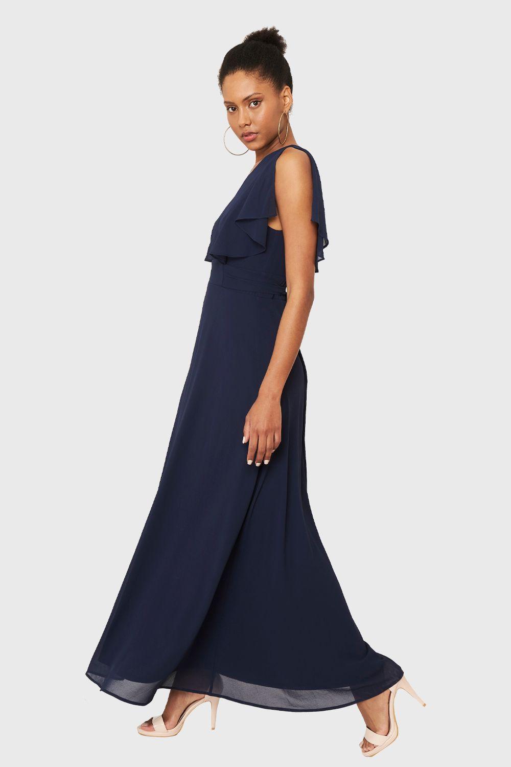 Vestido Largo Azul Marino Nicopoly-2