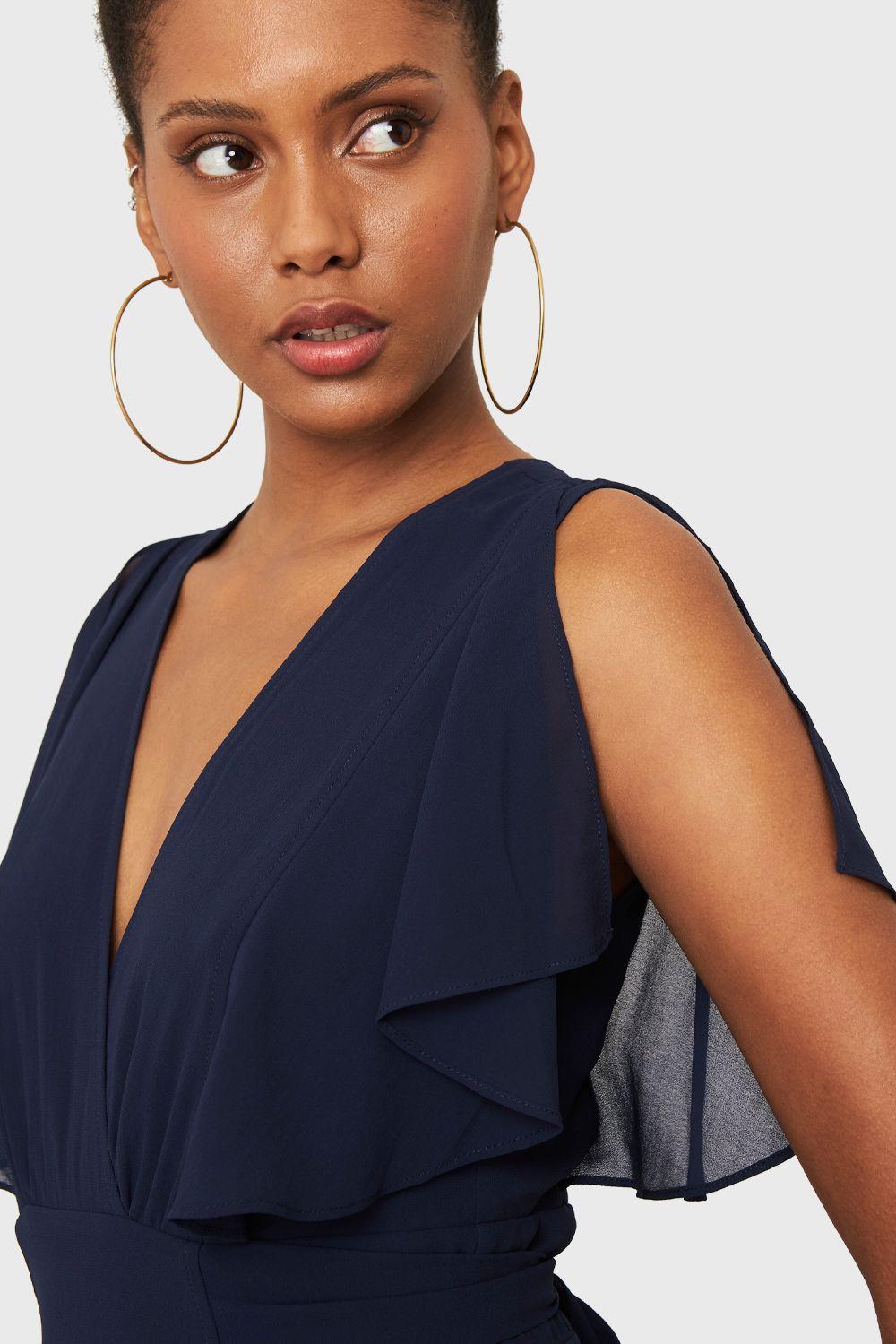 Vestido Largo Azul Marino Nicopoly-5