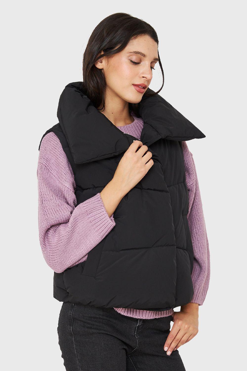 Parka Sin Mangas Imán Cuello Negro Nicopoly-2