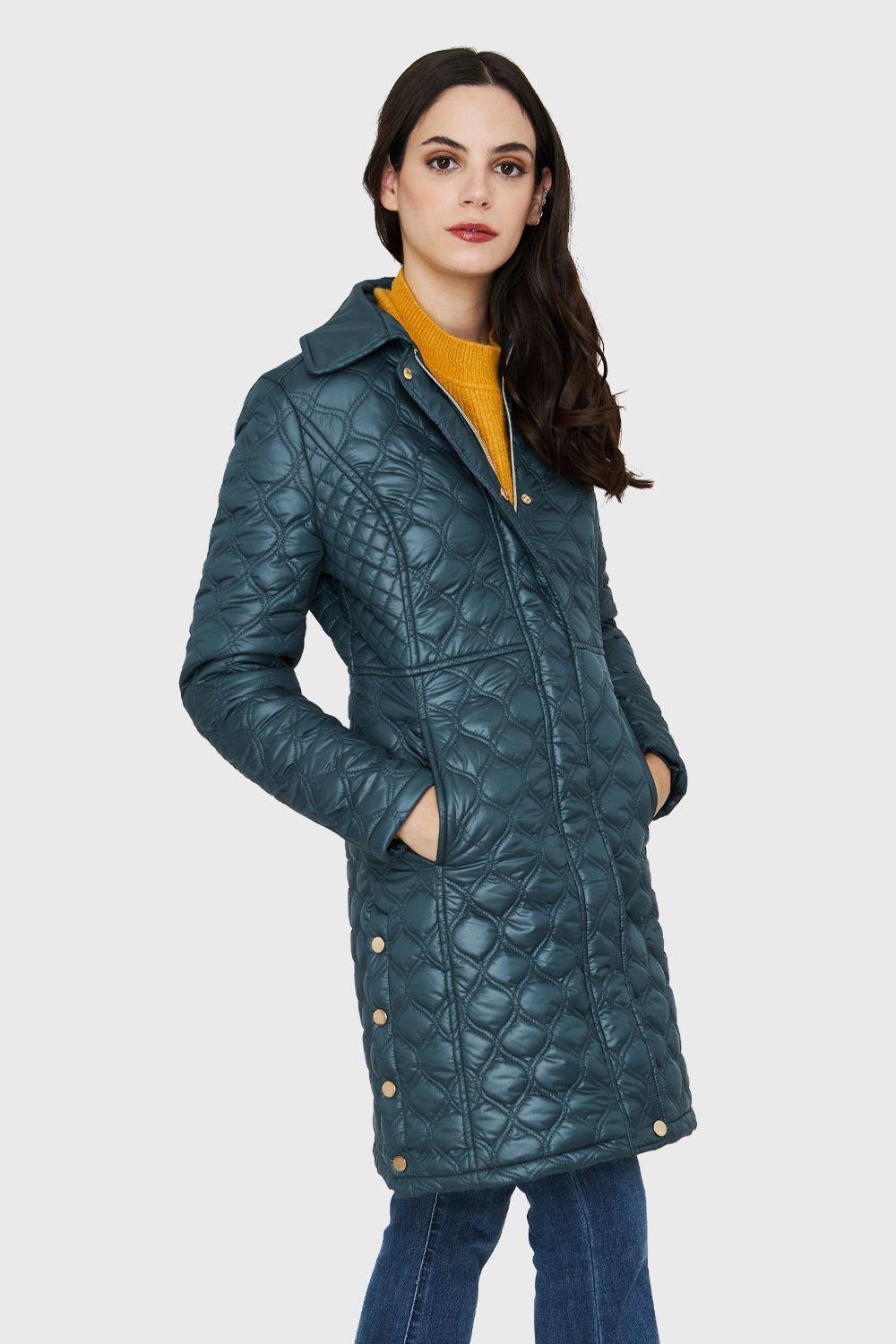 Parka Cierre y Broches Retro Azul Nicopoly-2