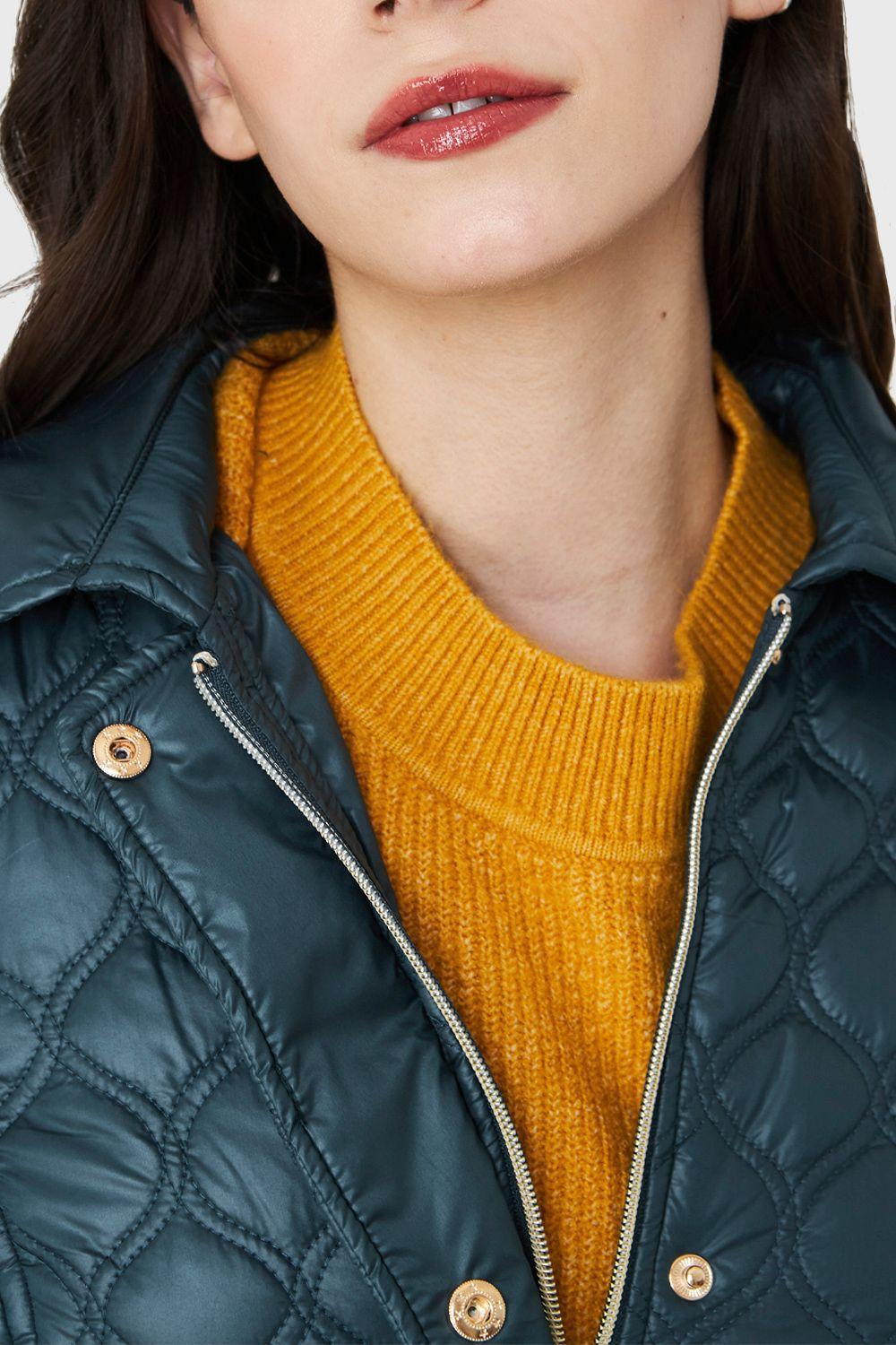 Parka Cierre y Broches Retro Azul Nicopoly-5