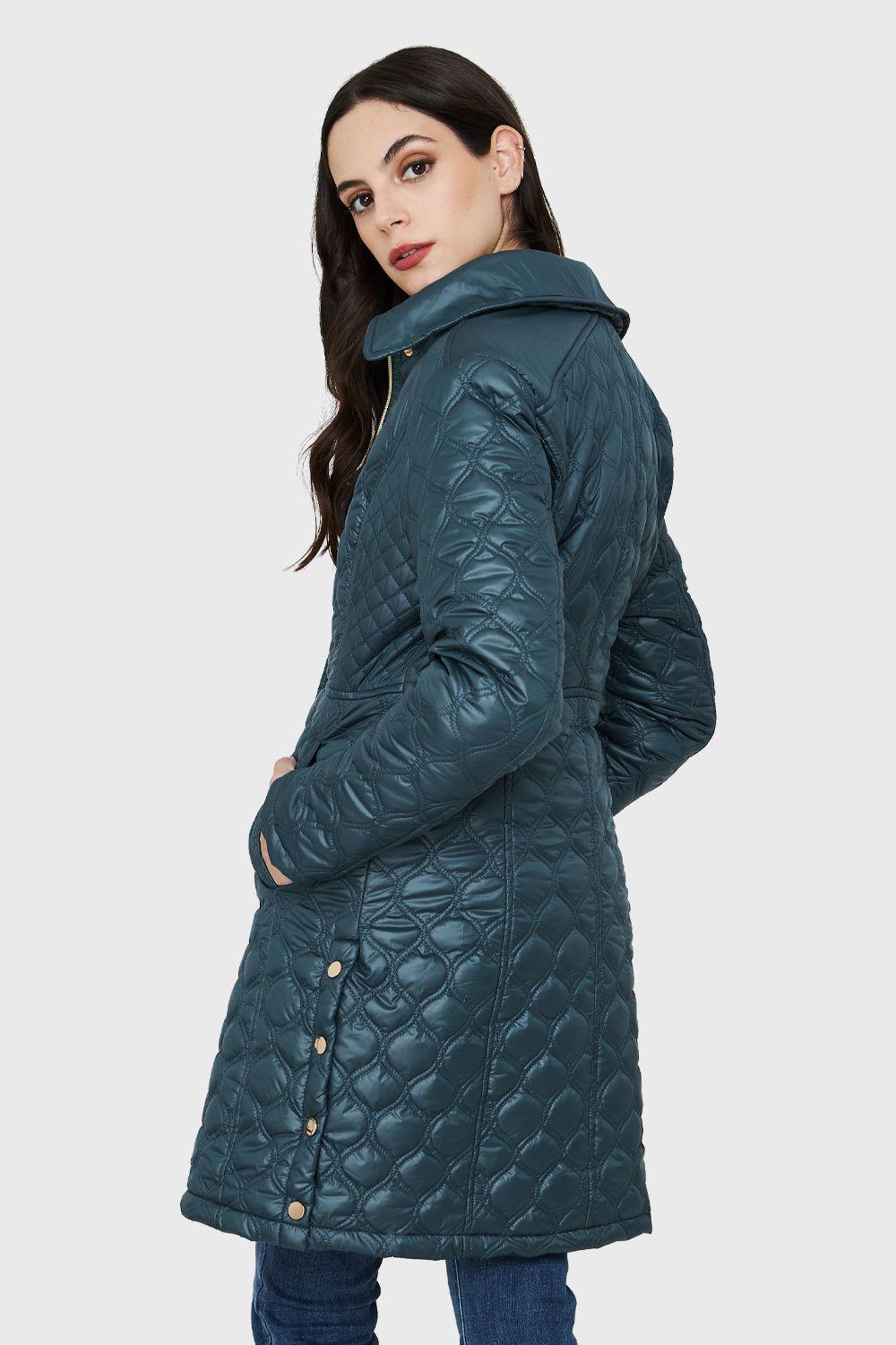 Parka Cierre y Broches Retro Azul Nicopoly-3