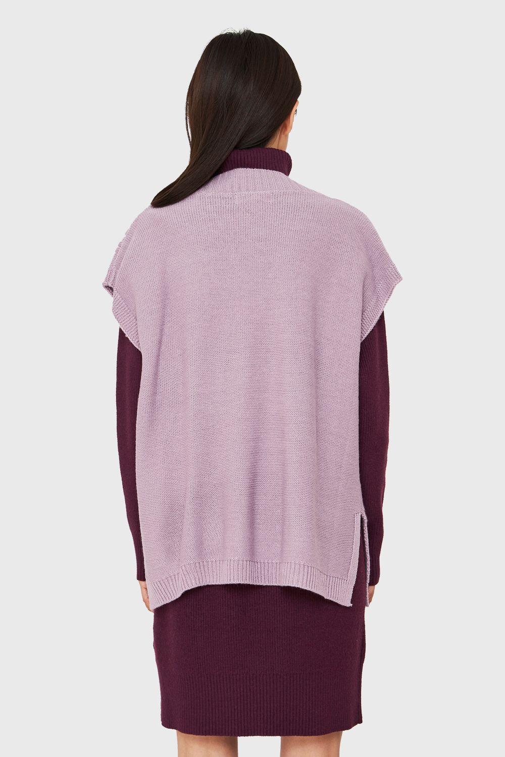 Chaleco Oversize Rombos Lila Nicopoly-3