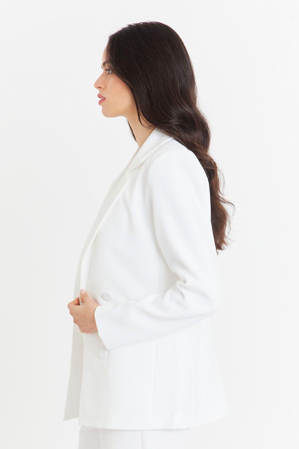 Blazer Básico de Tope Blanco Nicopoly-2