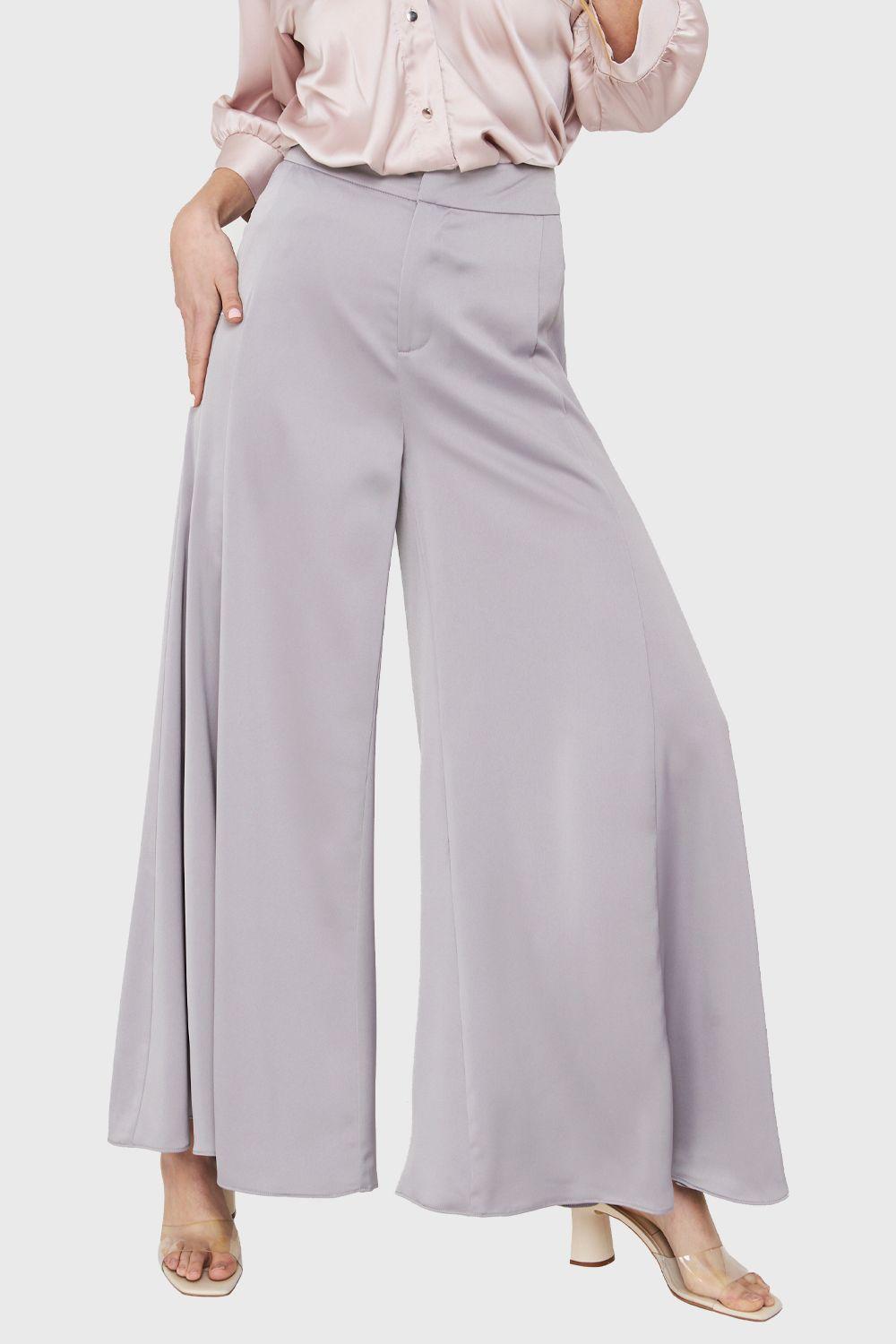 Maxi Palazzo Tipo Satín Gris Nicopoly-0