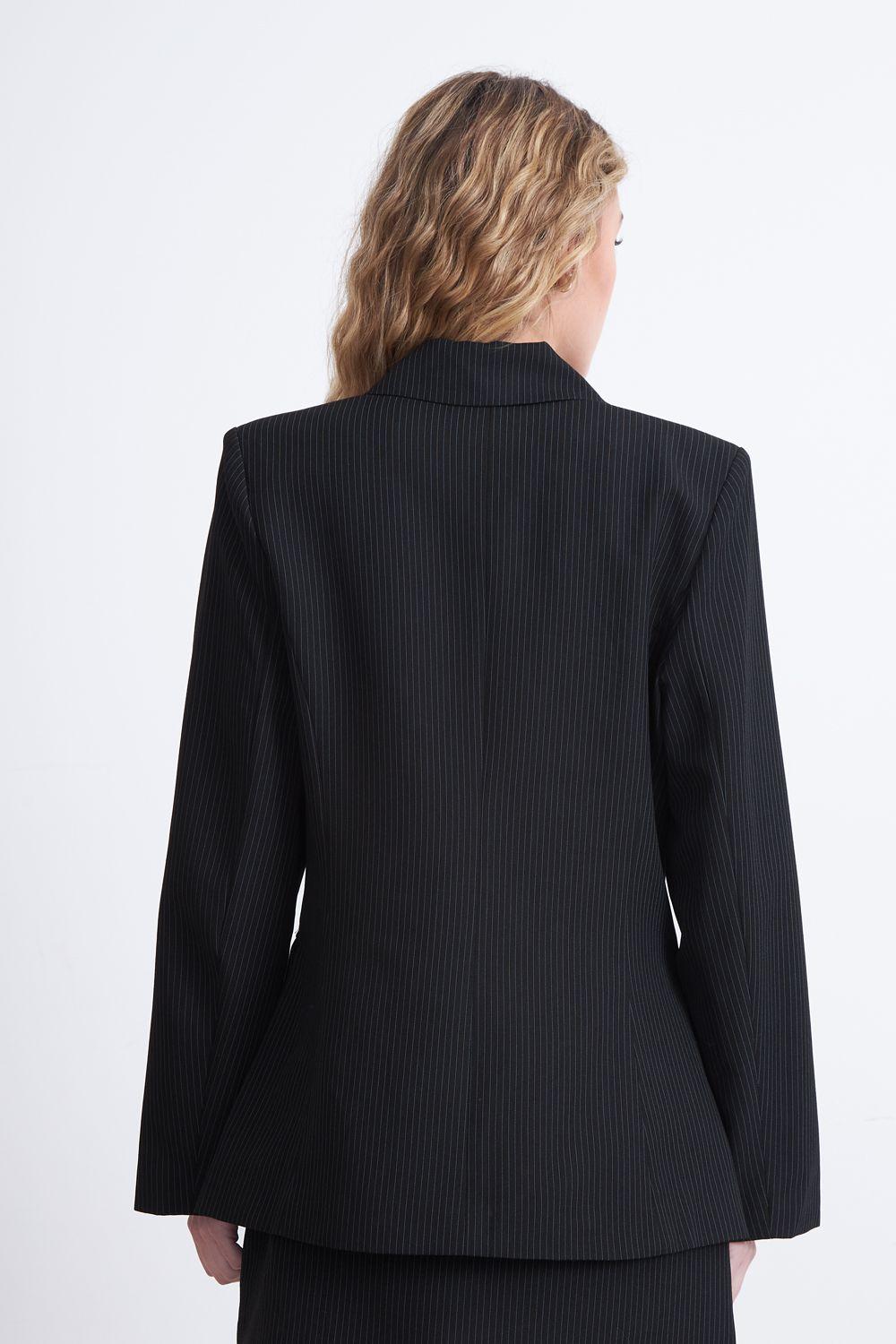 Blazer Cruzado Rayas Diplomáticas Azul Marino Nicopoly-3