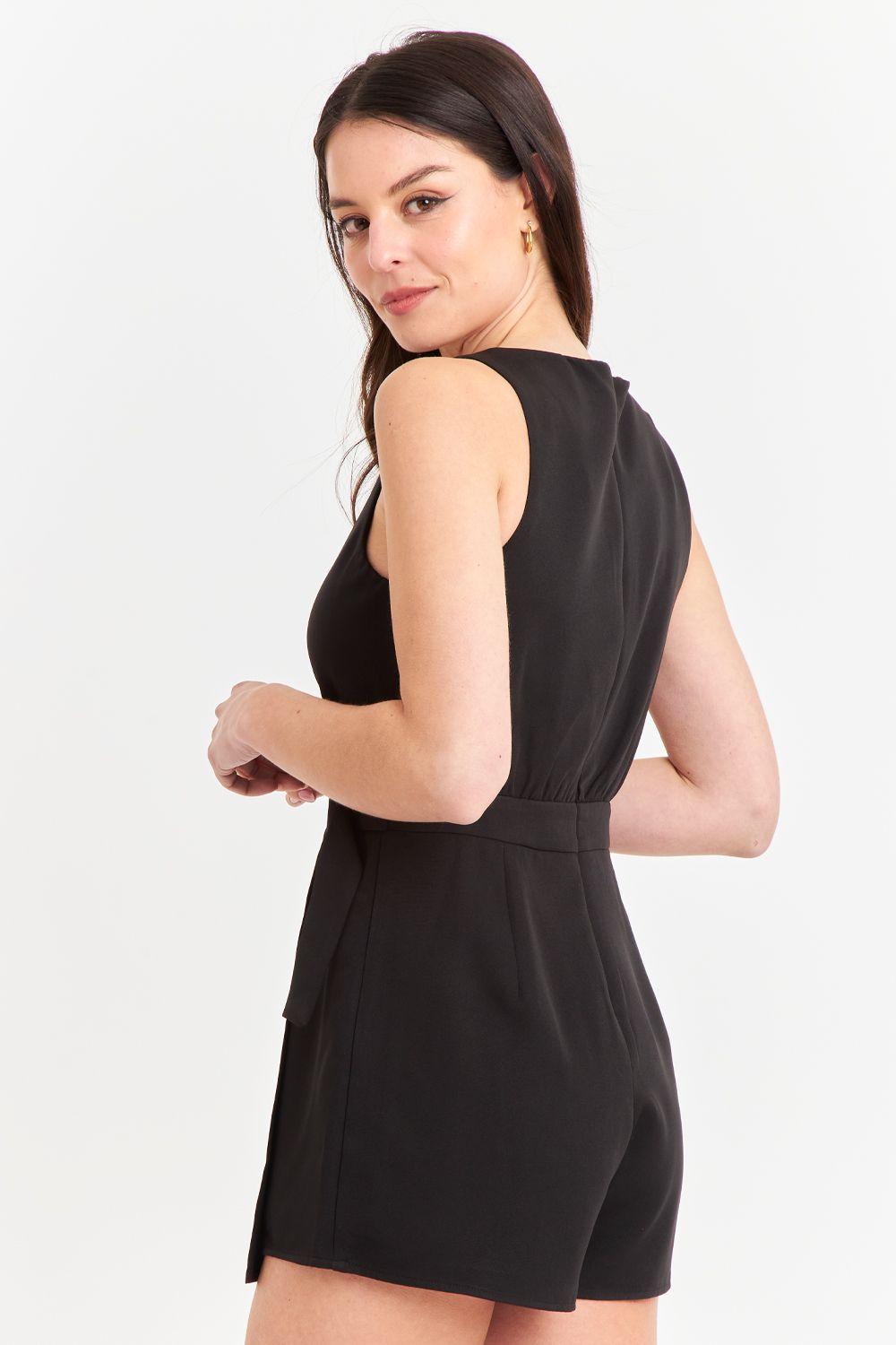 Enterito Escote Cruzado Negro Nicopoly-3